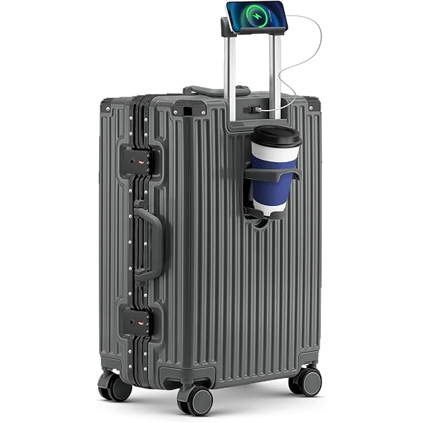 Amazon.com | TIYFIY Hardside Luggage with Cup Holder & USB/Type-C